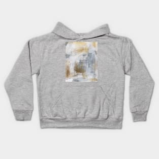 Gold And Grey Textures A4 Kids Hoodie